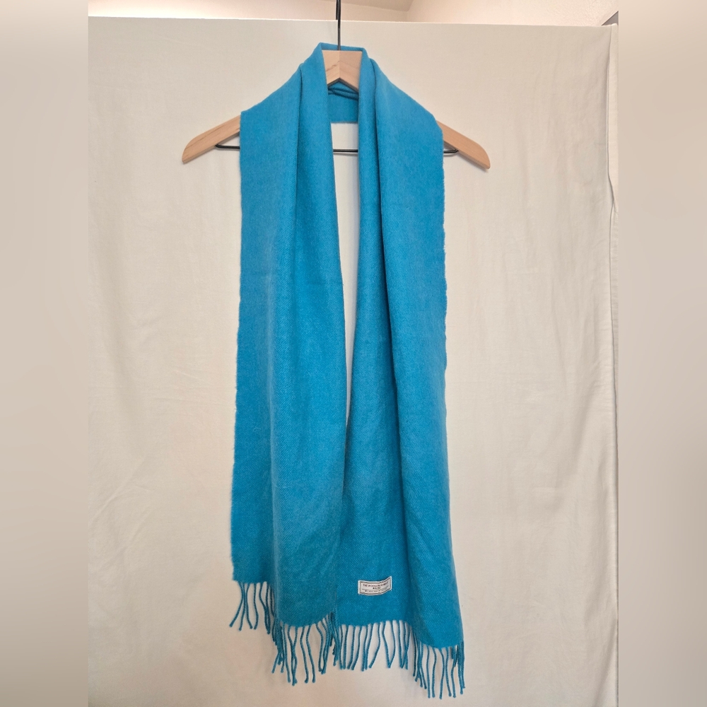 Blue Scarf with Fringe